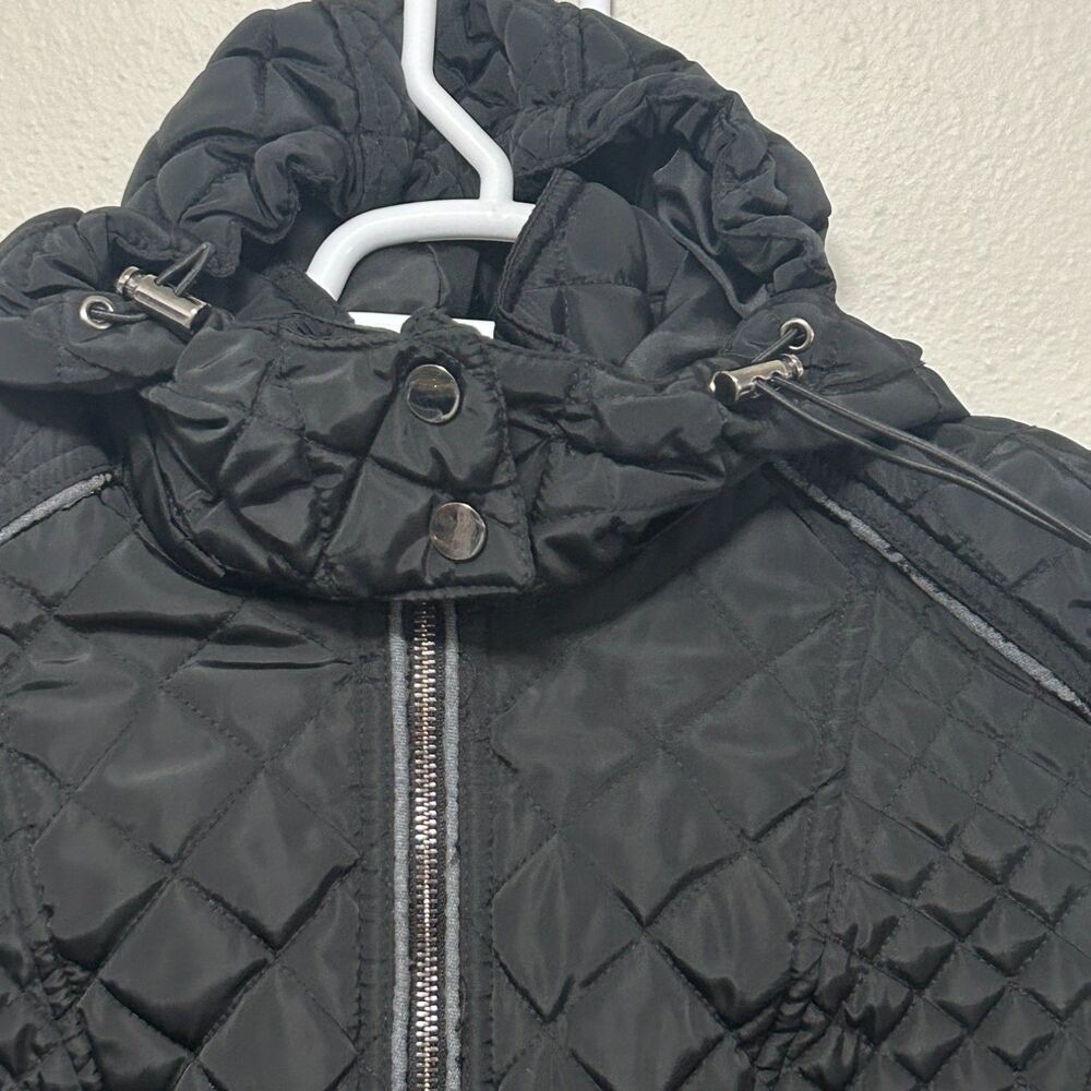Sebby Collection Women's Jacket M Black Diamond Quilted Pattern - Picture 2 of 9